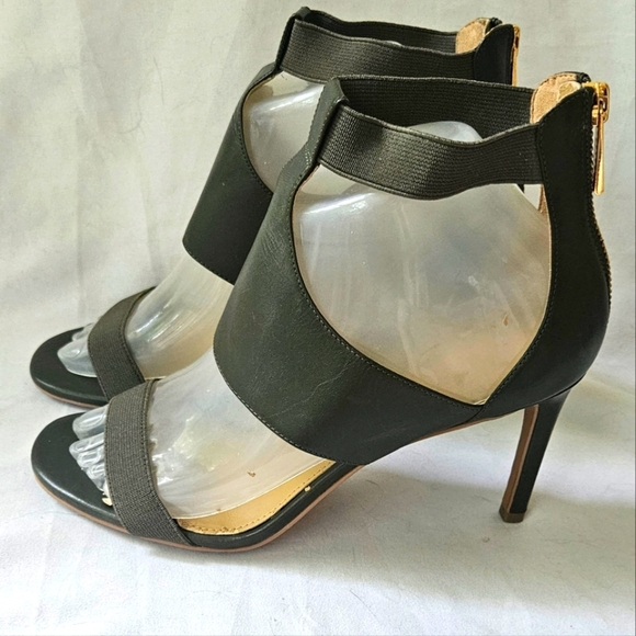 MICHAEL Michael Kors Dominique Ankle Strap Sandals Leather Olive Green Size 7.5 - Picture 2 of 10